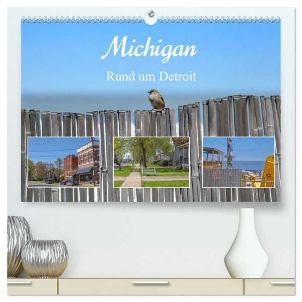 Michigan - Rund um Detroit (hochwertiger Premium Wandkalender 2025 DIN A2 quer), Kunstdruck in Hochglanz