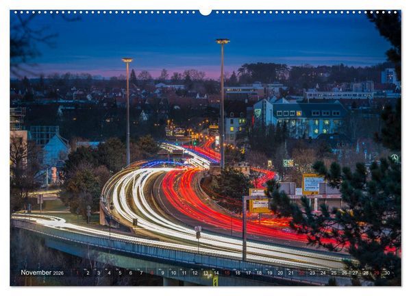 Produktbild: Ulm f&uuml;r Nachtspatzen (Wandkalender 2026 DIN A2 quer), CALVENDO Monatskalender