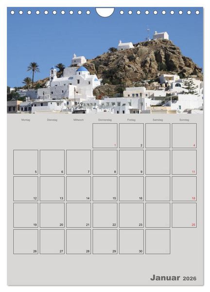 Produktbild: Kykladen, Perlen der &Auml;g&auml;is (Wandkalender 2026 DIN A4 hoch), CALVENDO Monatskalender