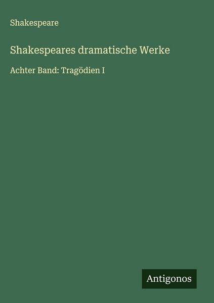 Produktbild: Shakespeares dramatische Werke