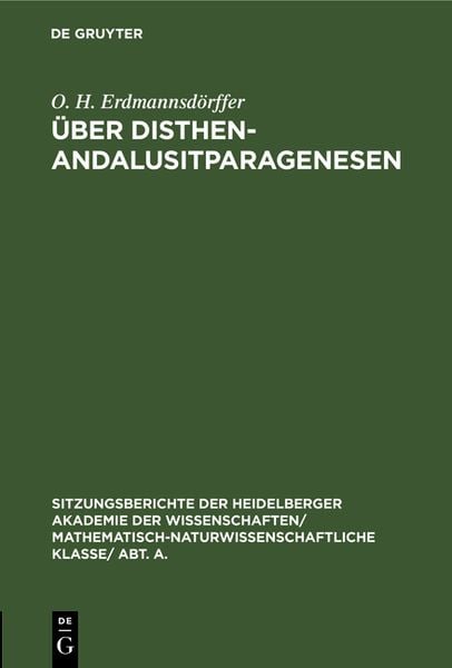 Produktbild: &Uuml;ber Disthen-Andalusitparagenesen