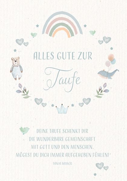 Produktbild: Gru&szlig;karte - Alles Gute zur Taufe
