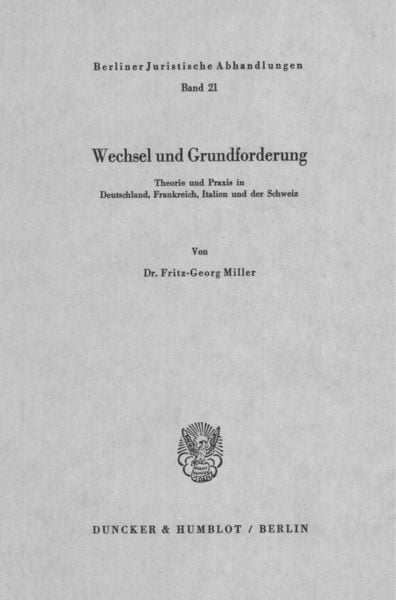 Produktbild: Wechsel und Grundforderung.