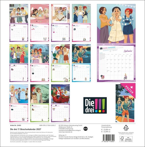 Produktbild: Die drei !!! Broschurkalender 2027