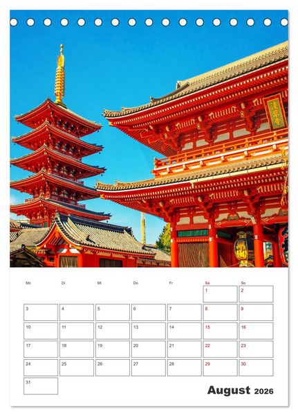 Produktbild: Tokio - Reiseplaner (Tischkalender 2026 DIN A5 hoch), CALVENDO Monatskalender