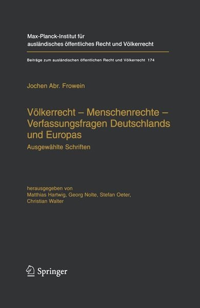 Produktbild: V&ouml;lkerrecht &mdash; Menschenrechte &mdash; Verfassungsfragen Deutschlands und Europas