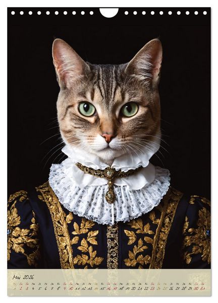 Produktbild: Barocke Tierportraits - Kunst und Klassik (Wandkalender 2026 DIN A4 hoch), CALVENDO Monatskalender