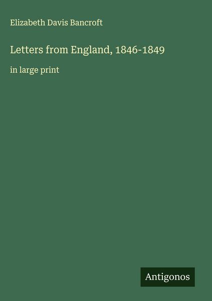 Produktbild: Letters from England, 1846-1849