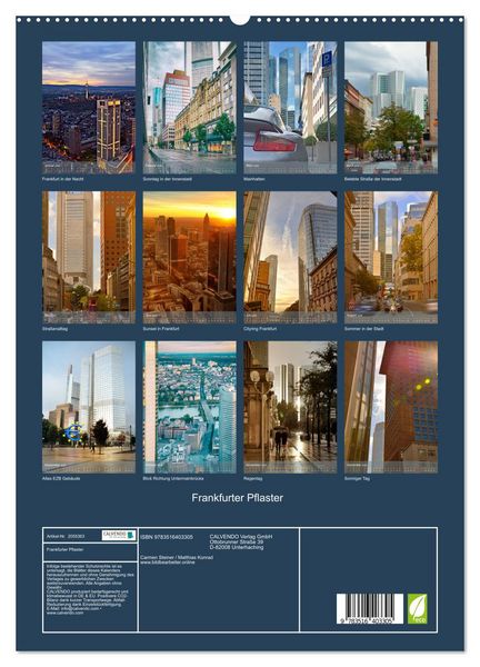 Produktbild: Frankfurter Pflaster (hochwertiger Premium Wandkalender 2026 DIN A2 hoch), Kunstdruck in Hochglanz