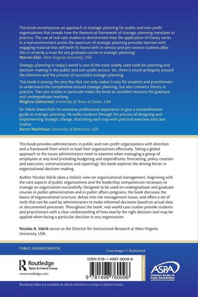 Produktbild: Strategic Planning and Decision-Making for Public and Non-Profit Organizations