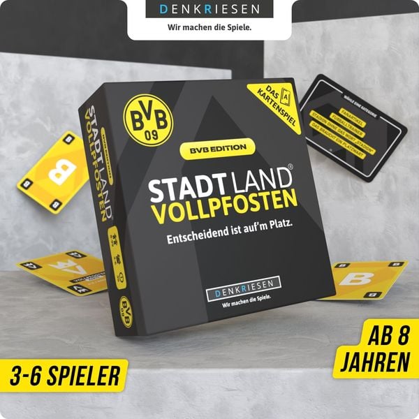 DENKRIESEN - STADT LAND VOLLPFOSTEN® - Das Kartenspiel - BVB EDITION - "Entscheidend ist auf'm Platz."
