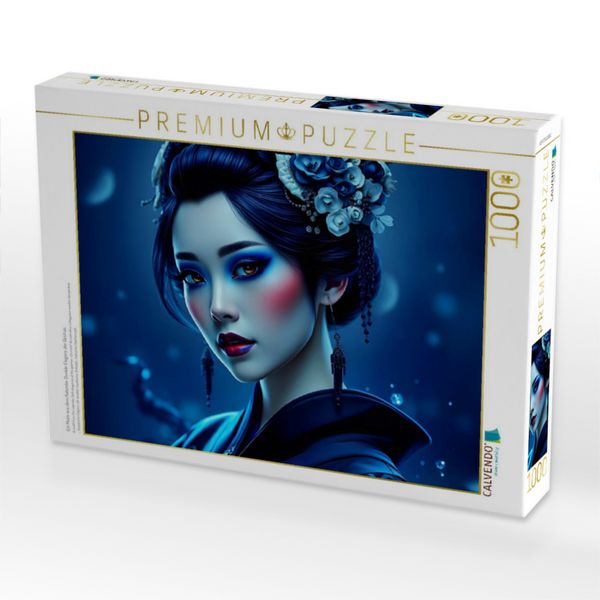 Produktbild: CALVENDO Puzzle Ein Motiv aus dem Kalender Dunkle Eleganz der Geishas | 1000 Teile Lege-Gr&ouml;&szlig;e 64x48cm Foto-Puzzle f&uuml;r gl&uuml;ckliche Stunden
