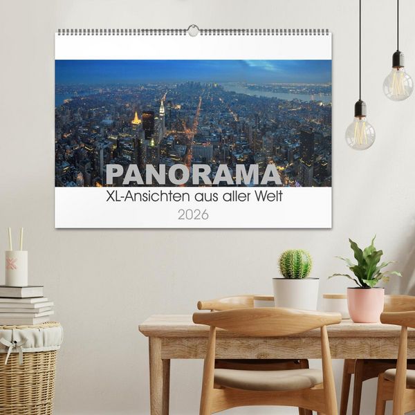 Produktbild: Panorama. XL-Ansichten aus aller Welt (Wandkalender 2026 DIN A2 quer), CALVENDO Monatskalender
