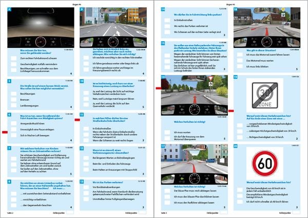 Produktbild: F&uuml;hrerschein Fragebogen Klasse B - Auto Theoriepr&uuml;fung original amtlicher Fragenkatalog auf 71 B&ouml;gen