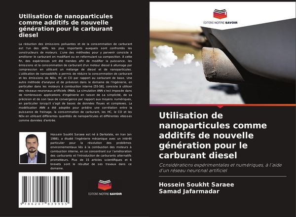 Produktbild: Utilisation de nanoparticules comme additifs de nouvelle g&eacute;n&eacute;ration pour le carburant diesel