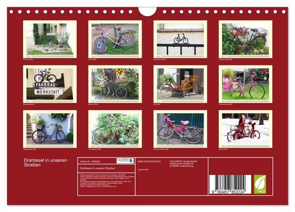 Produktbild: Drahtesel in unseren Stra&szlig;en (Wandkalender 2026 DIN A4 quer), CALVENDO Monatskalender