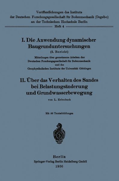 Produktbild: Die Anwendung dynamischer Baugrunduntersuchungen