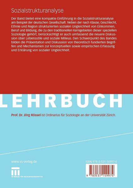 Produktbild: Sozialstrukturanalyse