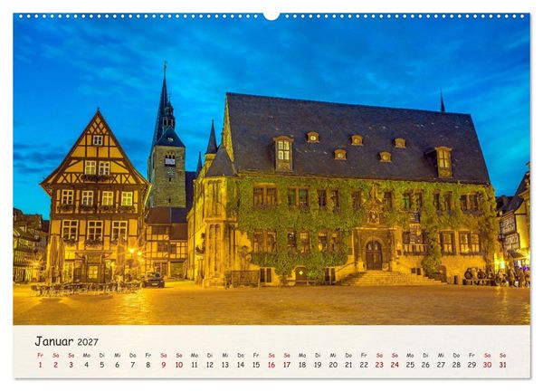 Produktbild: Quedlinburg - Die historische Altstadt (Wandkalender 2027 DIN A2 quer), CALVENDO Monatskalender