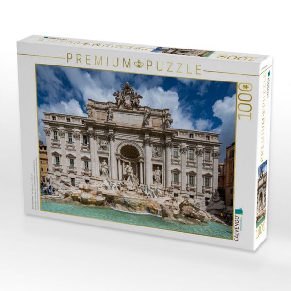 Produktbild: CALVENDO Puzzle Trevi-Brunnen - ein Wunsch im Wasser | 1000 Teile Lege-Gr&ouml;&szlig;e 64x48cm Foto-Puzzle f&uuml;r gl&uuml;ckliche Stunden