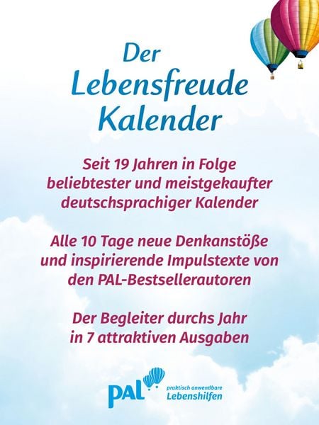 Produktbild: Der Lebensfreude-Lesezeichenkalender 2027