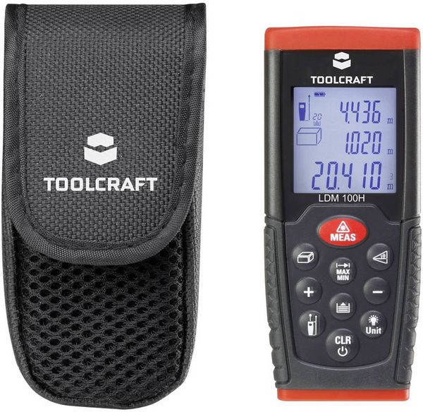 Produktbild: TOOLCRAFT LDM100H Laser-Entfernungsmesser 100m