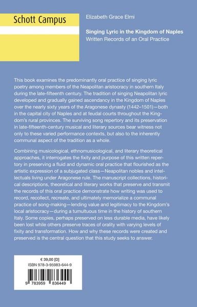 Produktbild: Singing Lyric in the Kingdom of Naples