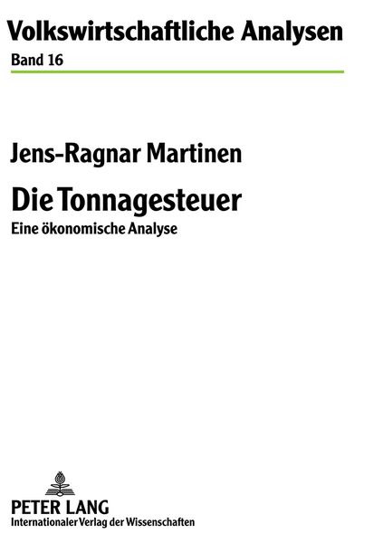 Produktbild: Die Tonnagesteuer
