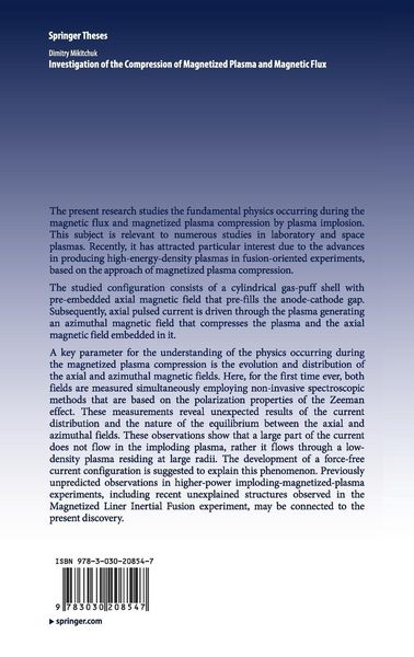 Produktbild: Investigation of the Compression of Magnetized Plasma and Magnetic Flux