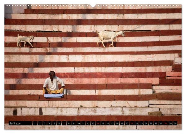 Produktbild: Indien - Varanasi (hochwertiger Premium Wandkalender 2026 DIN A2 quer), Kunstdruck in Hochglanz
