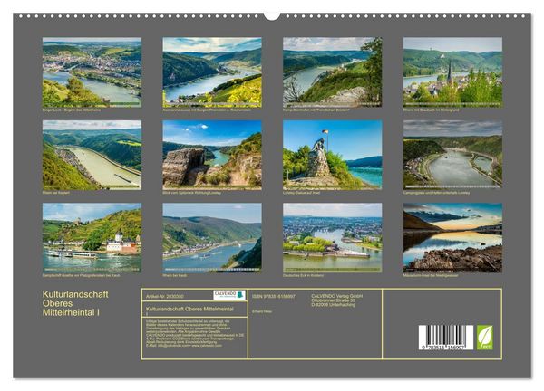 Produktbild: Kulturlandschaft Oberes Mittelrheintal I (hochwertiger Premium Wandkalender 2026 DIN A2 quer), Kunstdruck in Hochglanz