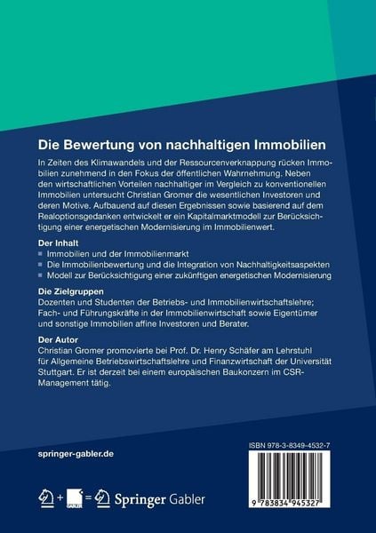 Produktbild: Die Bewertung von nachhaltigen Immobilien