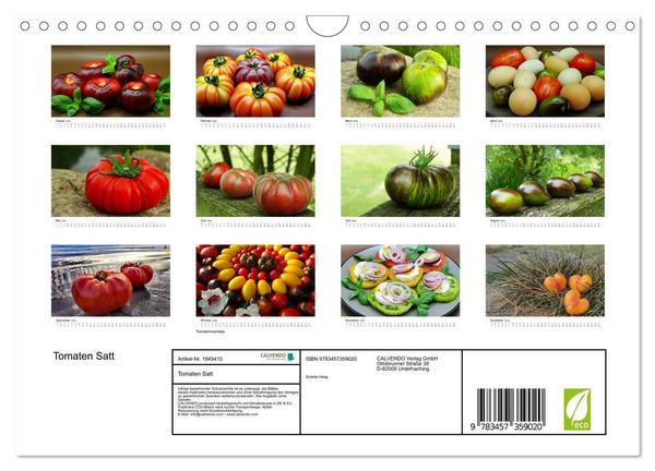 Produktbild: Tomaten Satt (Wandkalender 2026 DIN A4 quer), CALVENDO Monatskalender
