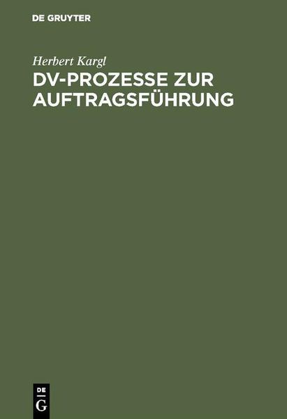 Produktbild: DV-Prozesse zur Auftragsf&uuml;hrung