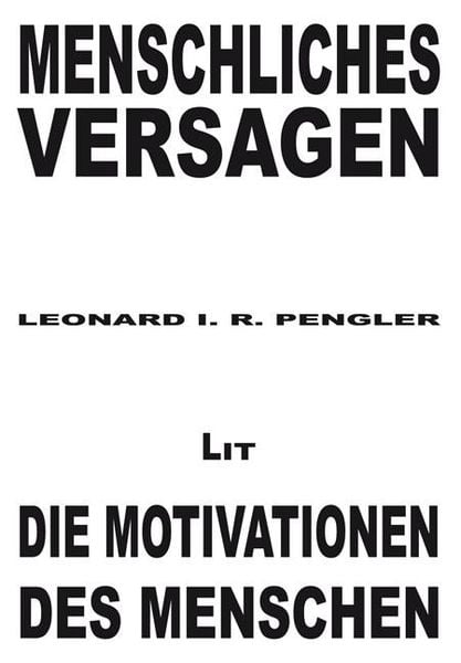 Produktbild: Pengler, L: Menschliches Versagen