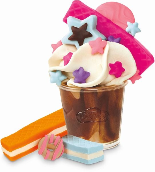 Produktbild: Hasbro F58365L0 - Play-Doh Kitchen, Knetspa&szlig; Caf&eacute; mit 20 Accessoires und 8 Dosen, Knete-Spielset