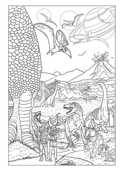 Produktbild: Punkt-zu-Punkt Dinosaurier Malbuch f&uuml;r Kinder von 7&ndash;10 Jahren mit 50 authentischen Ausmalbildern