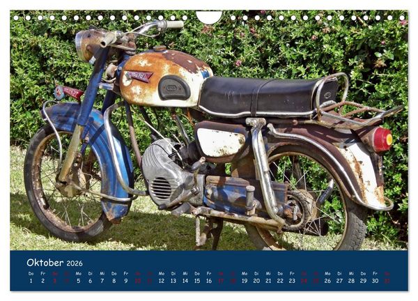 Produktbild: Vintage Mopeds (Wandkalender 2026 DIN A4 quer), CALVENDO Monatskalender