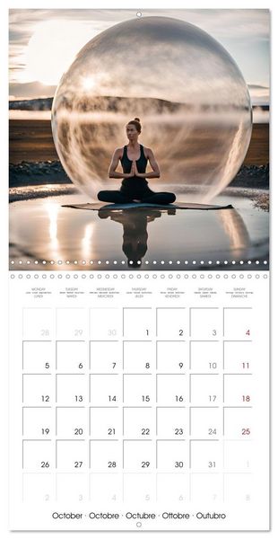 Produktbild: Soap bubble yoga dreams - AI Yoga journeys (Wall Calendar 2026 12 &times; 12 Inch) CALVENDO 12 Month Wall Calendar
