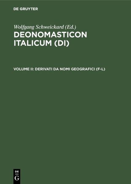 Produktbild: Derivati da nomi geografici (F-L)