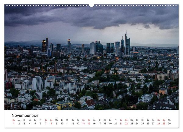 Produktbild: Frankfurt am Main bei Tag und Nacht (Wandkalender 2026 DIN A2 quer), CALVENDO Monatskalender