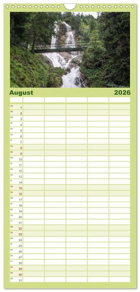 Produktbild: Familienplaner 2026 - Allg&auml;u - Natur pur mit 5 Spalten (Wandkalender, 21 x 45 cm) CALVENDO