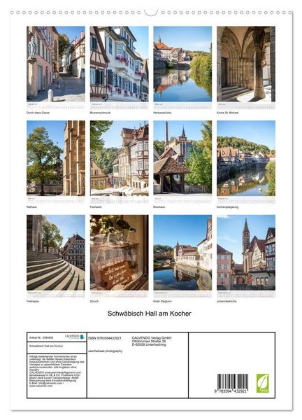 Produktbild: Schw&auml;bisch Hall am Kocher (hochwertiger Premium Wandkalender 2027 DIN A2 hoch), Kunstdruck in Hochglanz