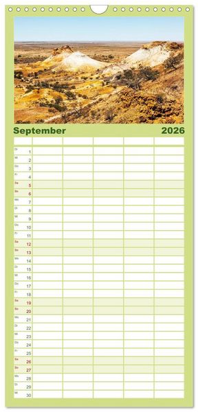 Produktbild: Familienplaner 2026 - Australien mit 5 Spalten (Wandkalender, 21 x 45 cm) CALVENDO