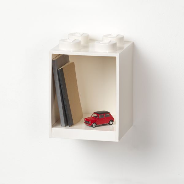 Produktbild: LEGO&reg; B&uuml;cherregal 4 Noppen Wei&szlig;