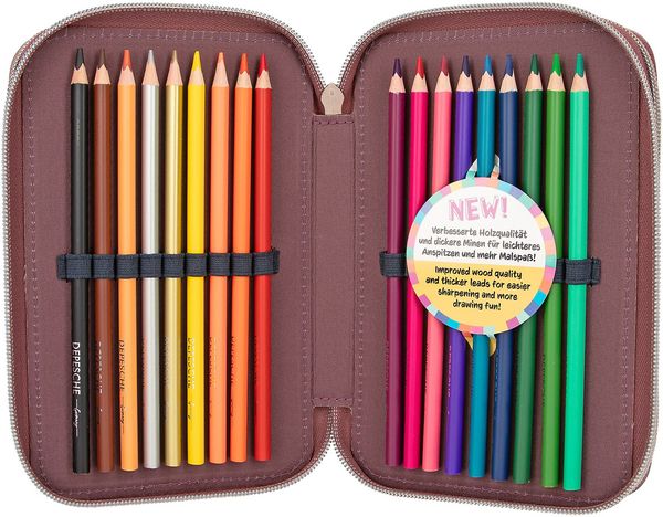 Produktbild: Miss Melody 3 Fach Federtasche Mit Stepp NIGHT HORSES