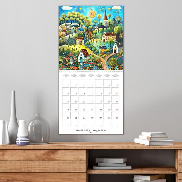 Produktbild: Naive Colorful Journey (Wall Calendar 2026 12 &times; 12 Inch) CALVENDO 12 Month Wall Calendar