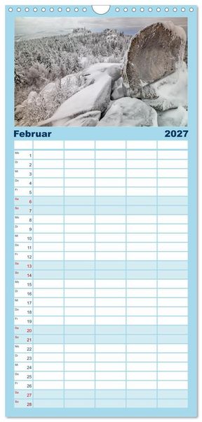 Produktbild: Familienplaner 2027 - Sagenumwobener Harz mit 5 Spalten (Wandkalender, 21 x 45 cm) CALVENDO