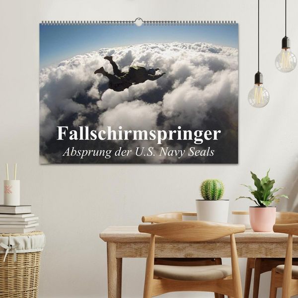 Produktbild: Fallschirmspringer. Absprung der U.S. Navy Seals (Wandkalender 2026 DIN A2 quer), CALVENDO Monatskalender
