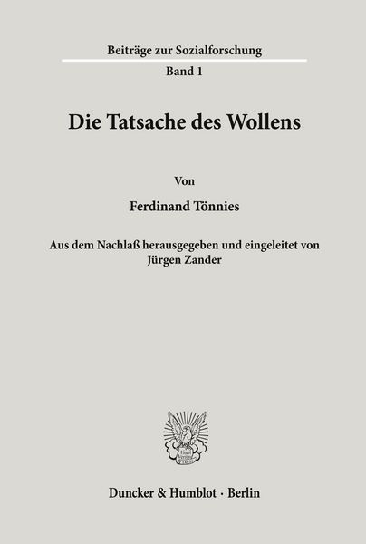 Produktbild: Die Tatsache des Wollens.